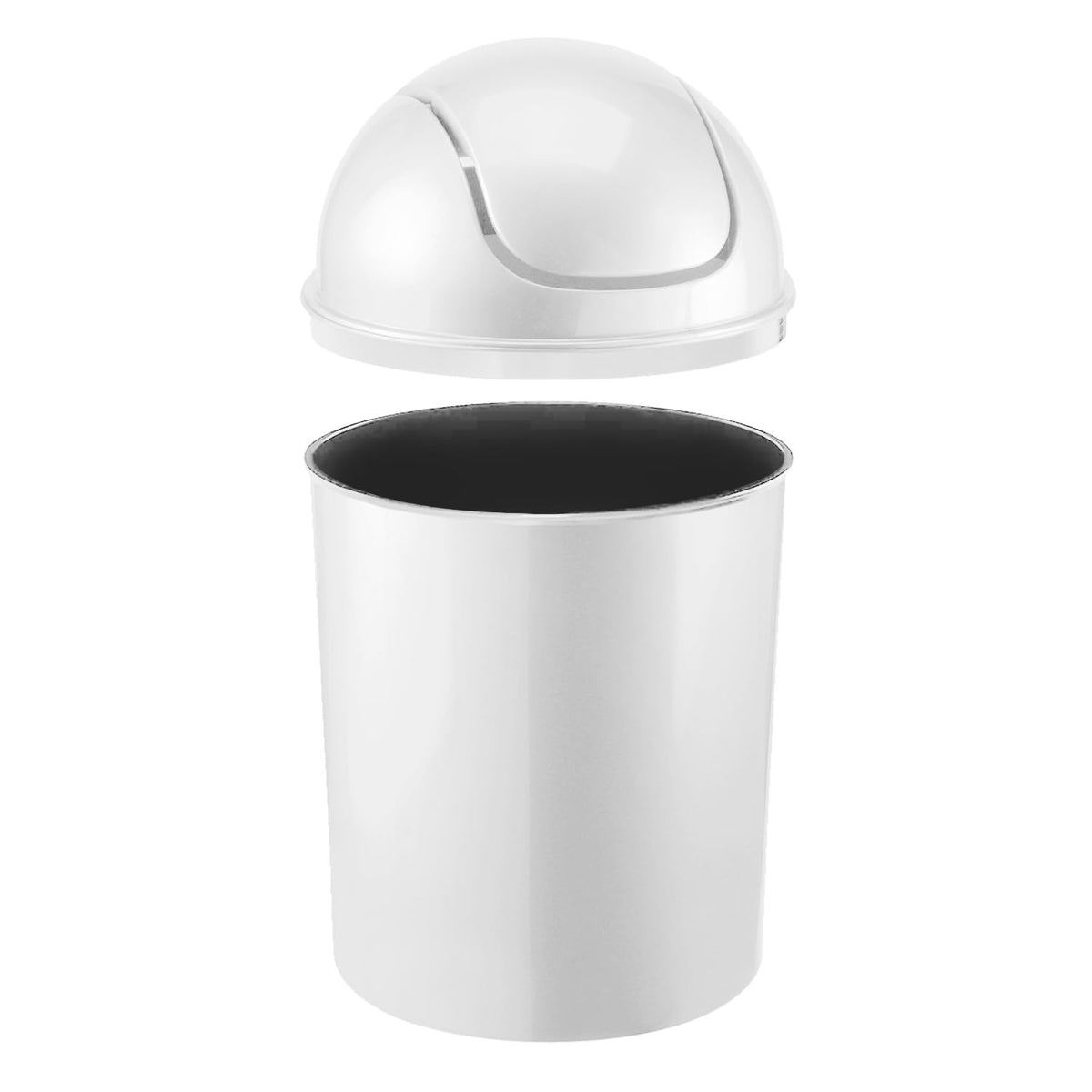 Umbra Mini white waste can in kitchen scene for tidy disposal