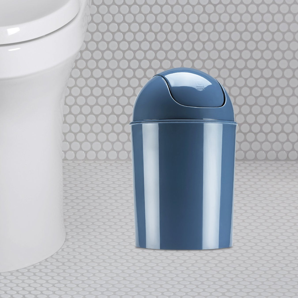 Umbra mini waste can available in vibrant colors to match decor