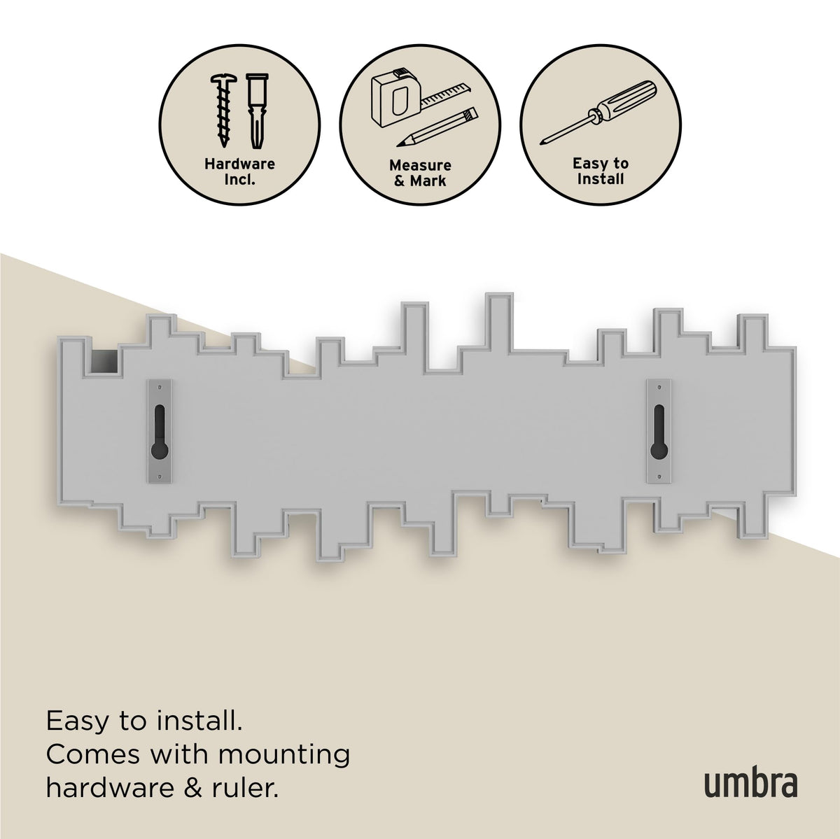 Umbra Sticks bedroom or dorm organization for compact spaces