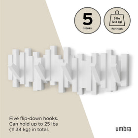 Umbra Sticks multi-use arrangement fits entryways, bedrooms, and dorm rooms