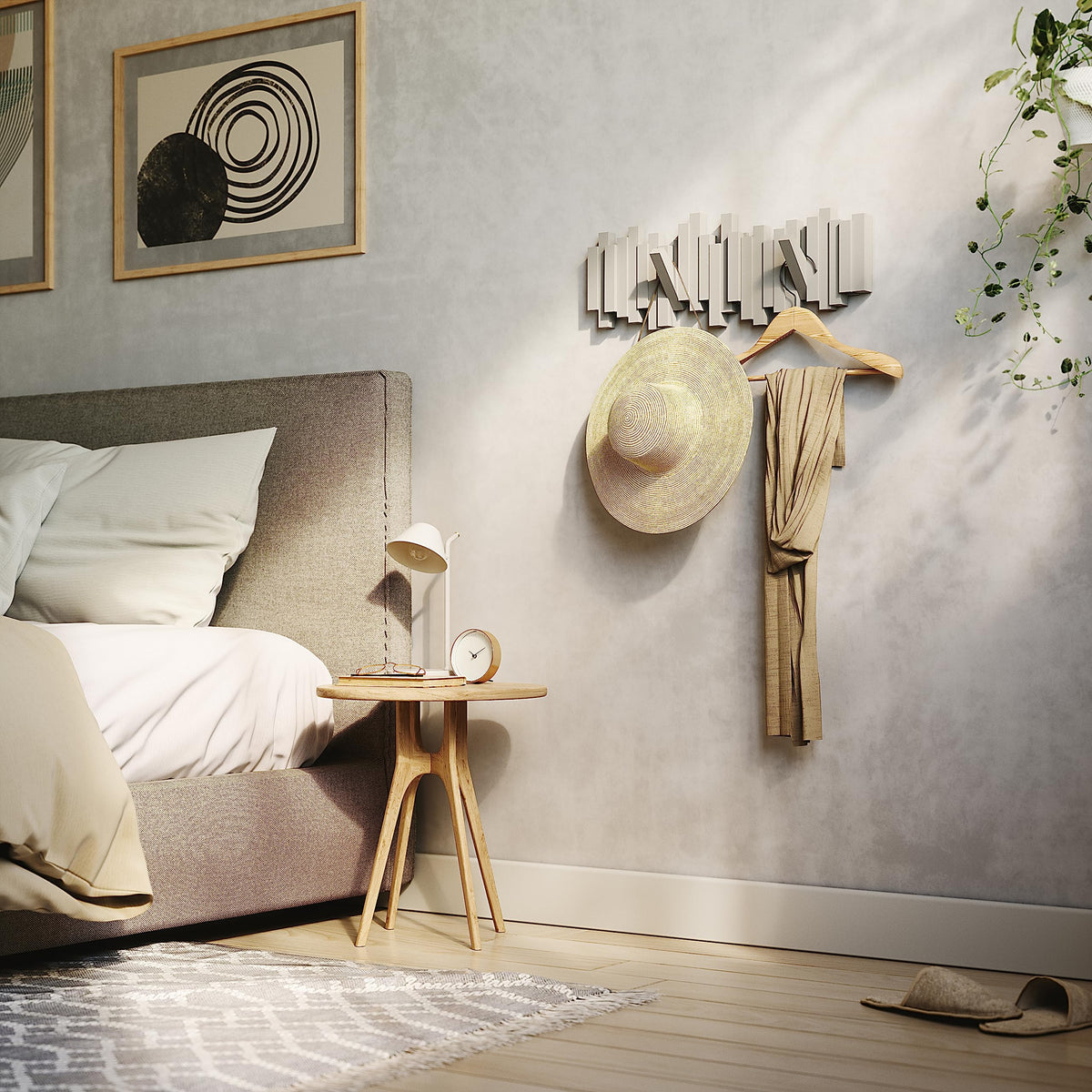 Umbra Sticks easy-install hardware for quick wall mounting