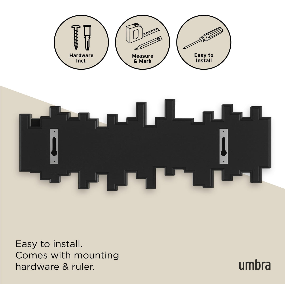 Umbra Sticks ideal for entryways and dorm rooms to tidy coats and bags.