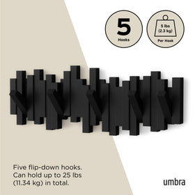 Umbra Sticks installation-ready with included hardware for easy mounting.