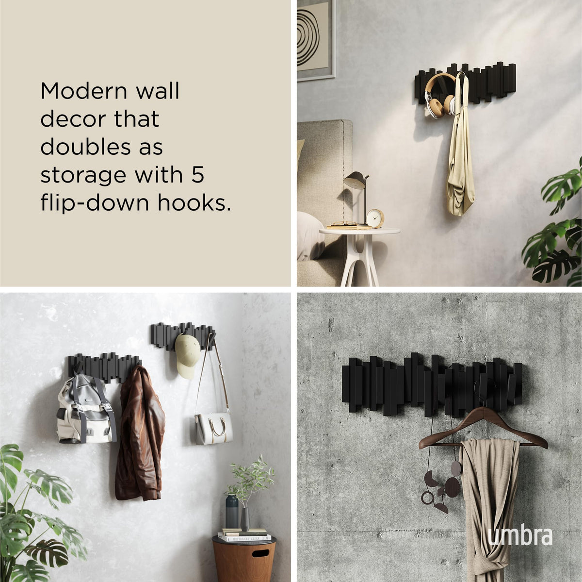 Umbra Sticks modern sculptural design adds style while remaining functional.