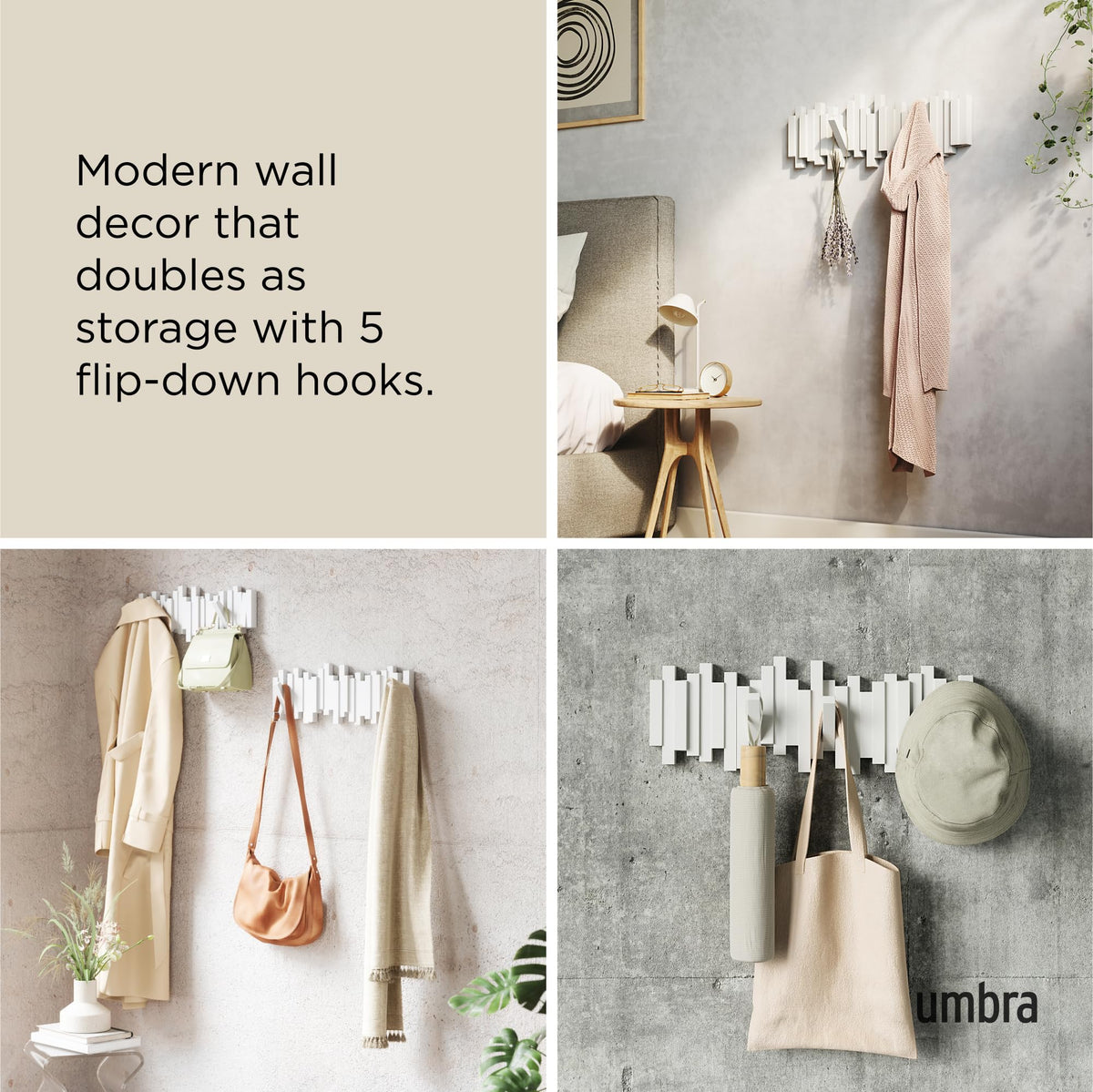 Umbra Sticks close-up polypropylene material highlights durable, recycled construction