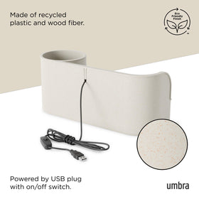 Umbra Stream beside a 3.5-inch planter for balanced desk decor.