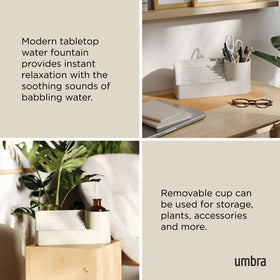 Umbra Stream close-up highlighting the MAX/MIN indicators and water motion.