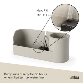 Umbra Stream USB-powered setup for a cord-free, clutter-free space.