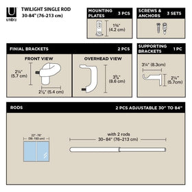 Umbra Twilight matte black finish complements modern decor while reducing glare.