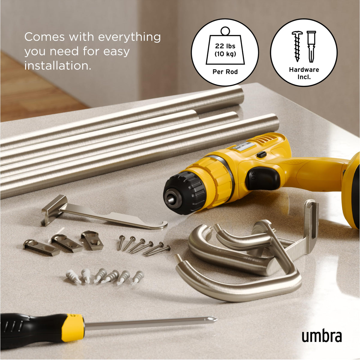 Umbra Twilight installed in a living room creates a calm, darkened ambiance.