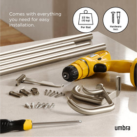 Umbra Twilight installed in a living room creates a calm, darkened ambiance.
