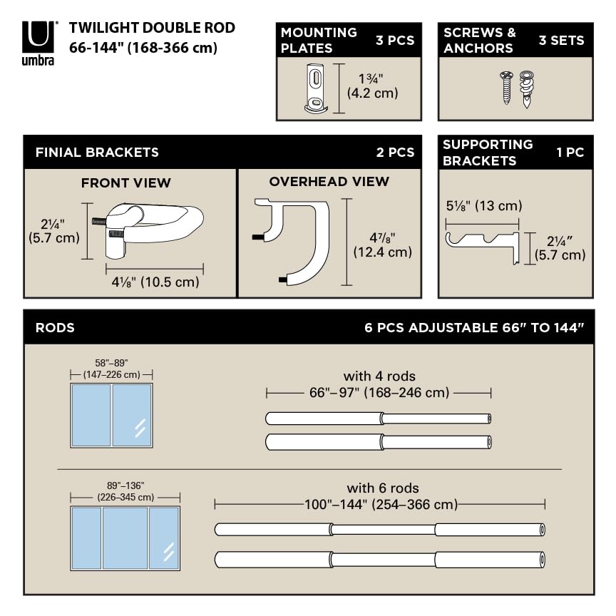 Umbra Twilight room-darkening effect demonstrates improved privacy with layered drapes