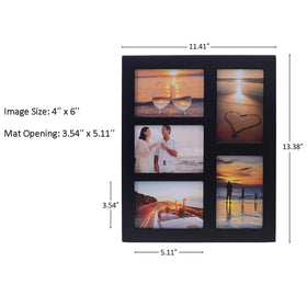 Five openings display a sequence of 4x6 photos in one piece