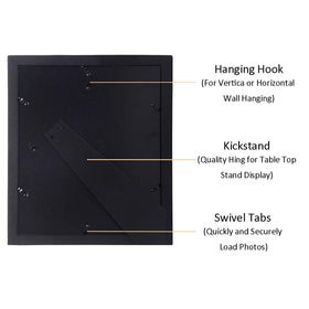 Tabletop stand and wall mounting options support versatile placement