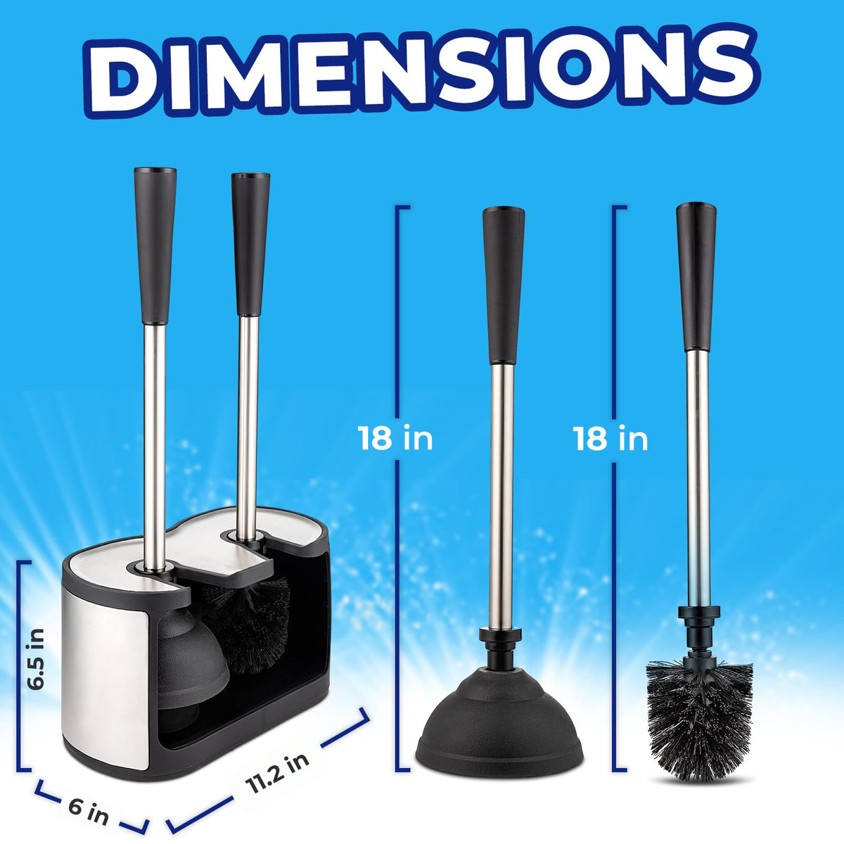 UMIEN upgraded plunger cup delivers strong suction for quick, efficient clog removal.