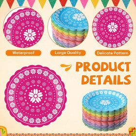 Umigy colorful paper plates ideal for desserts and snacks at parties.