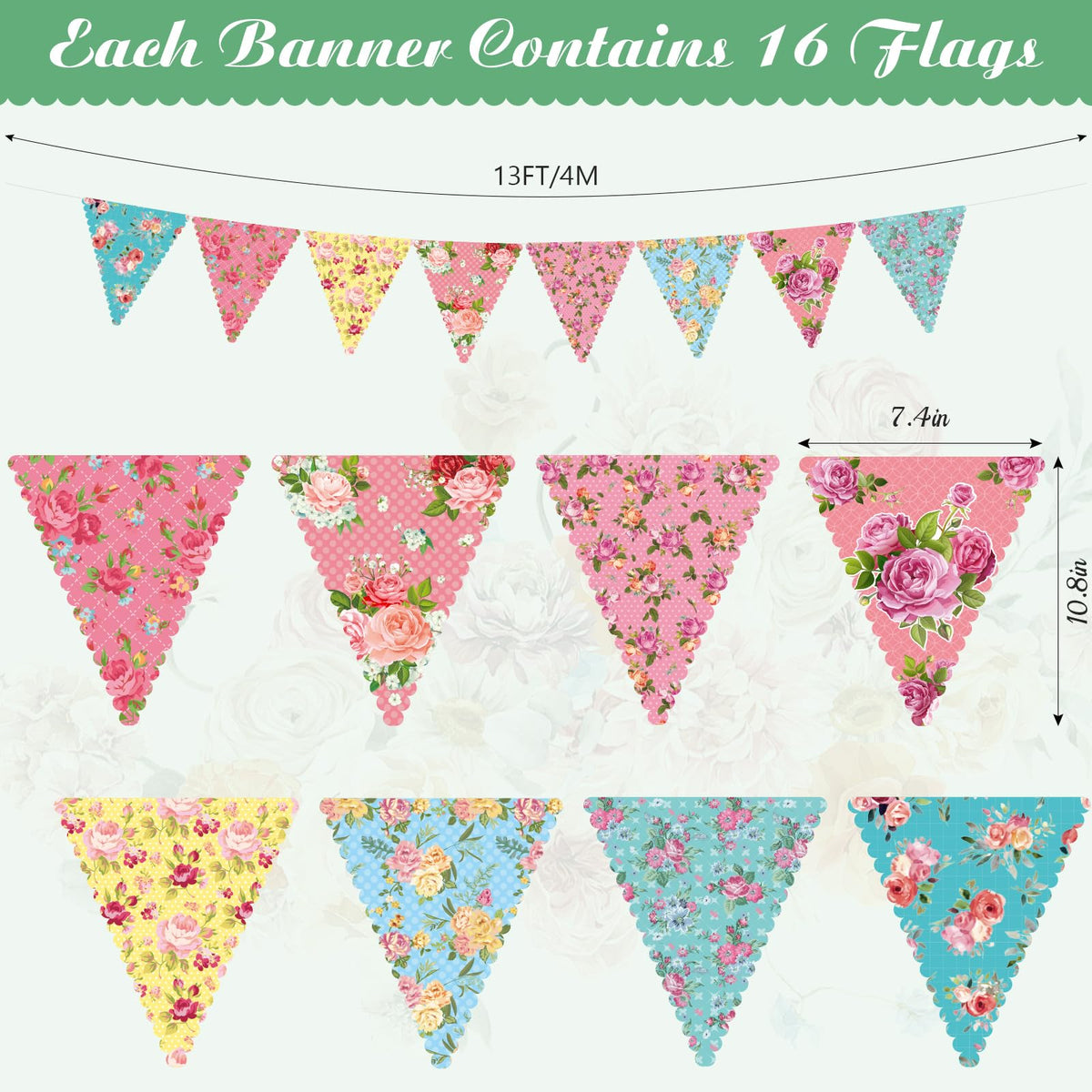 Umigy floral bunting decorates venues with vintage flair