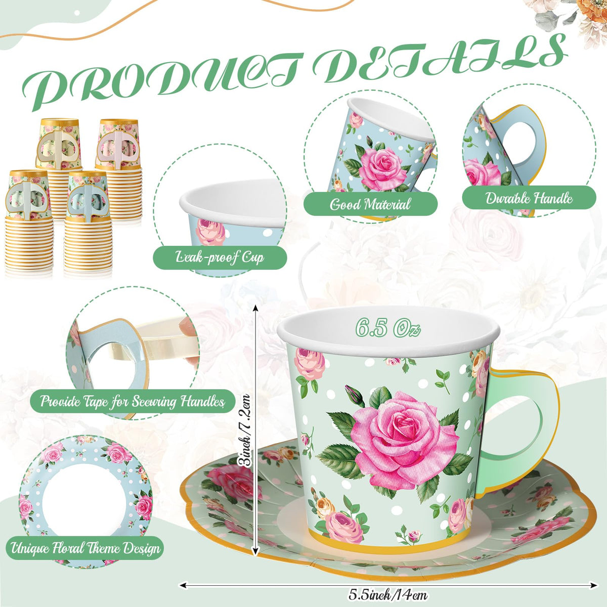 Umigy floral paper plates create charming place settings with quick cleanup