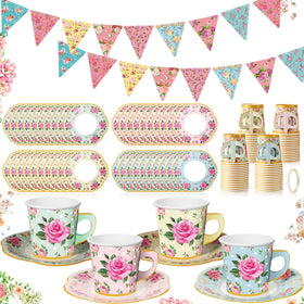 Umigy floral teacups with handles offer easy serving at parties