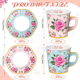 Umigy floral tea plates in 14 cm add bright charm to celebrations.