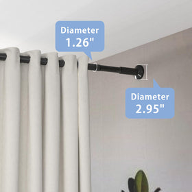 Umimile tension curtain rod rust-resistant finish ensures lasting use.