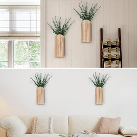 Umitiu boho wall planter indoor display with natural wood charm.