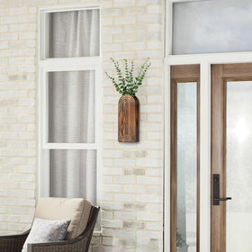 Umitiu farmhouse wood vase suitable for table or desk display.