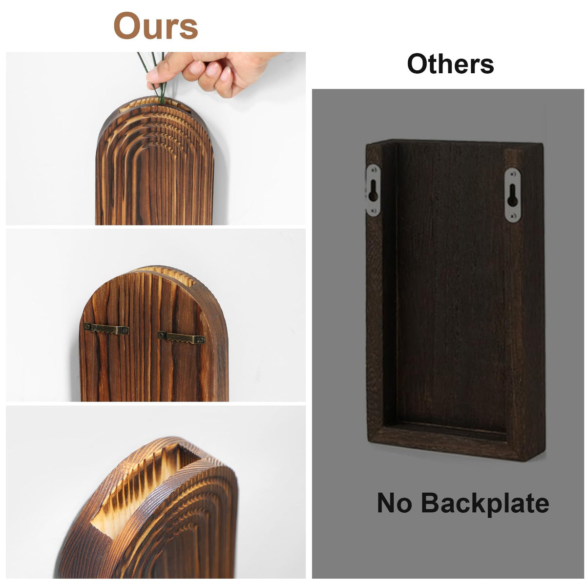 Umitiu natural brown planters ideal for humid spaces like bathrooms.