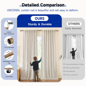 UNCONSIL 1-inch diameter rod demonstrating sturdy, heavy-duty support