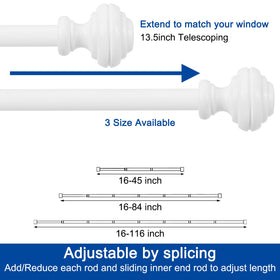 UNCONSIL easy install curtain rod with clear setup instructions