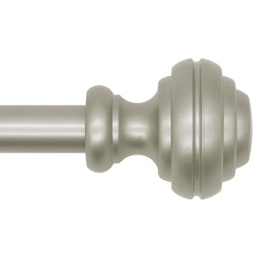 UNCONSIL nickel curtain rod assembly demonstrates sturdy adjustability for wide windows.
