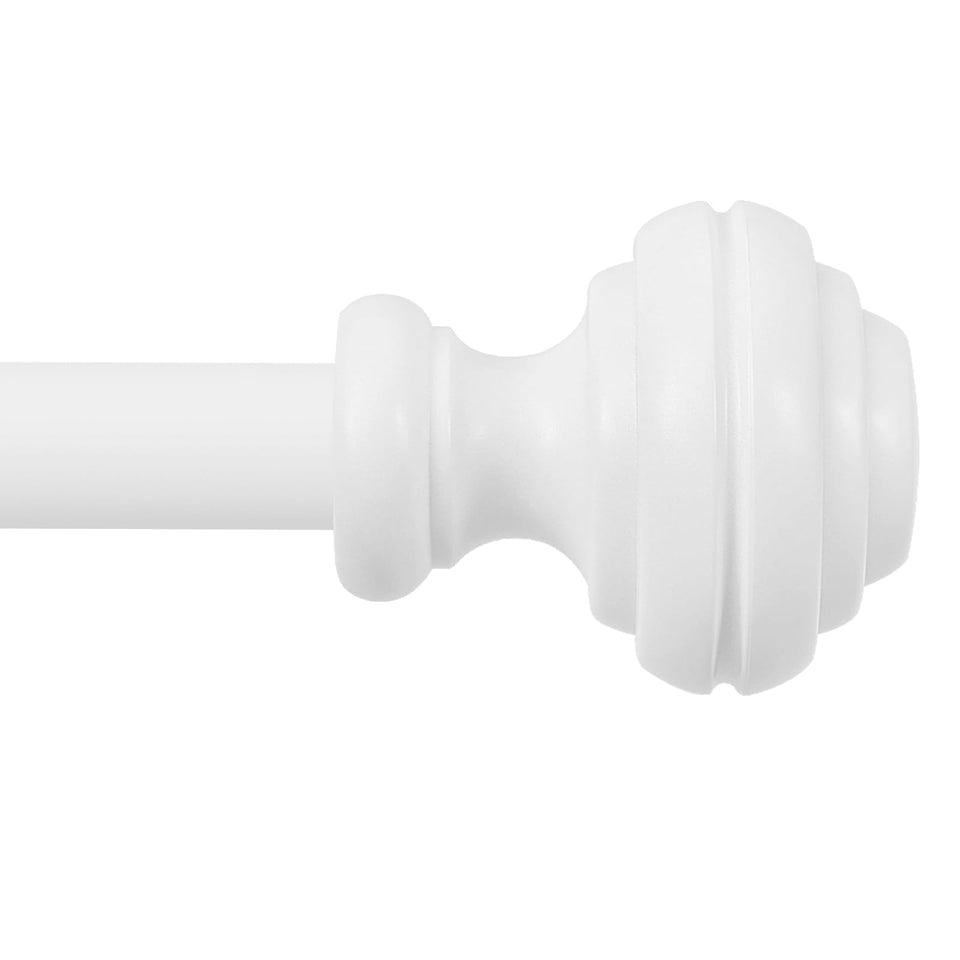 UNCONSIL white curtain rod, 48–84 inches adjustable for flexible window coverage