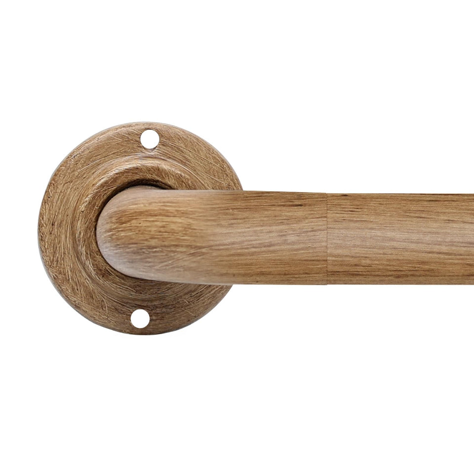 UNCONSIL wood curtain rod with adjustable length for 48 to 84 inches