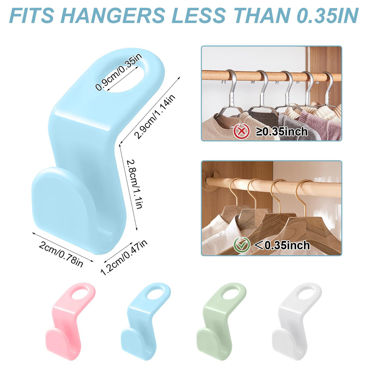 UNEFCYC space saver helps quick outfit selection and neat storage.