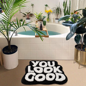 UNIBATH You Look Good mat non-slip backing improves grip on smooth floors