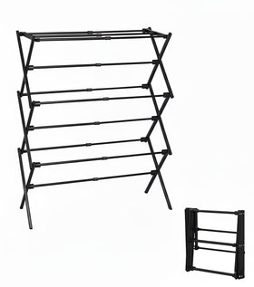UNICCA 3-Tier drying rack extended to 29 inches for full-family laundry loads