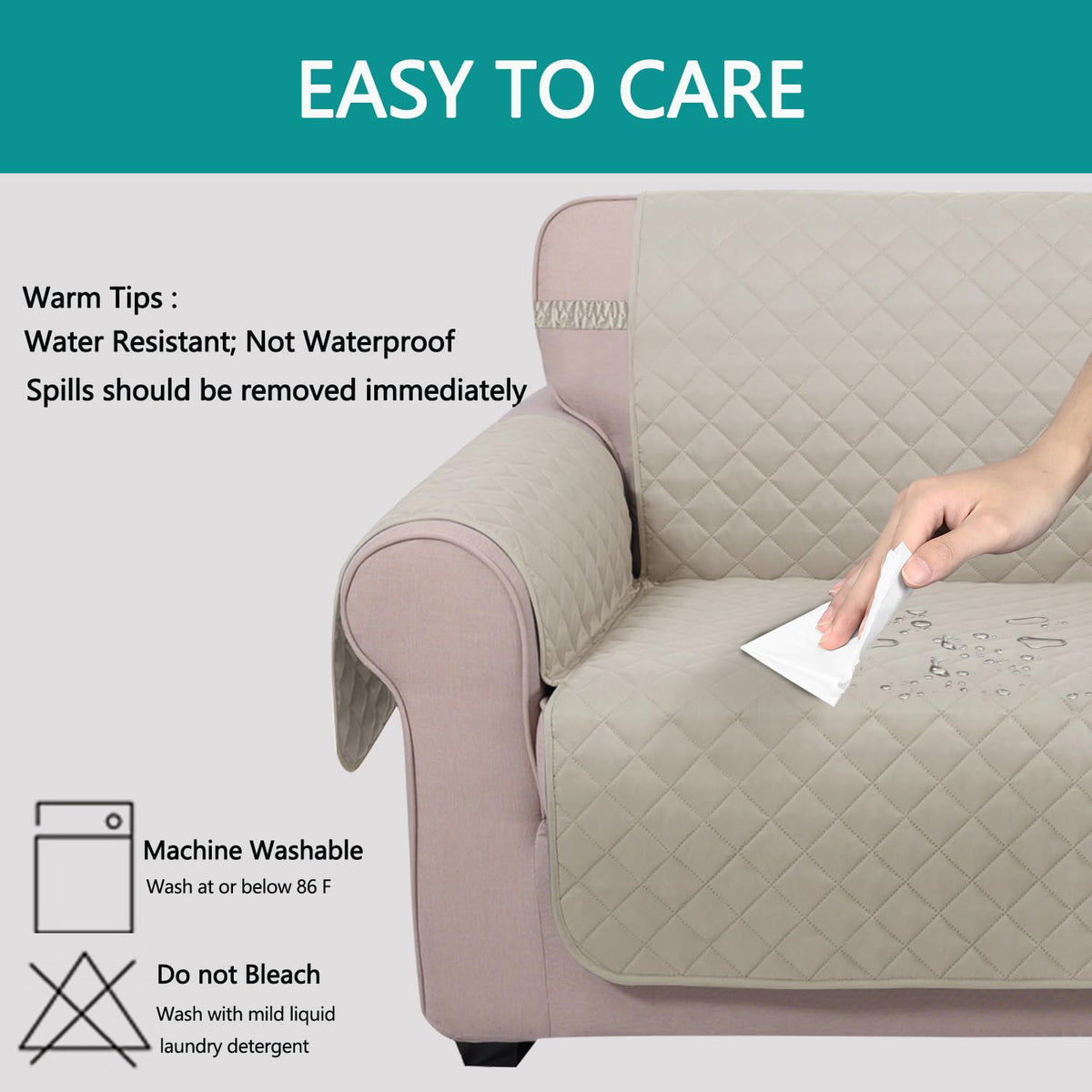 Easy installation process for the U-NICE HOME sofa cover