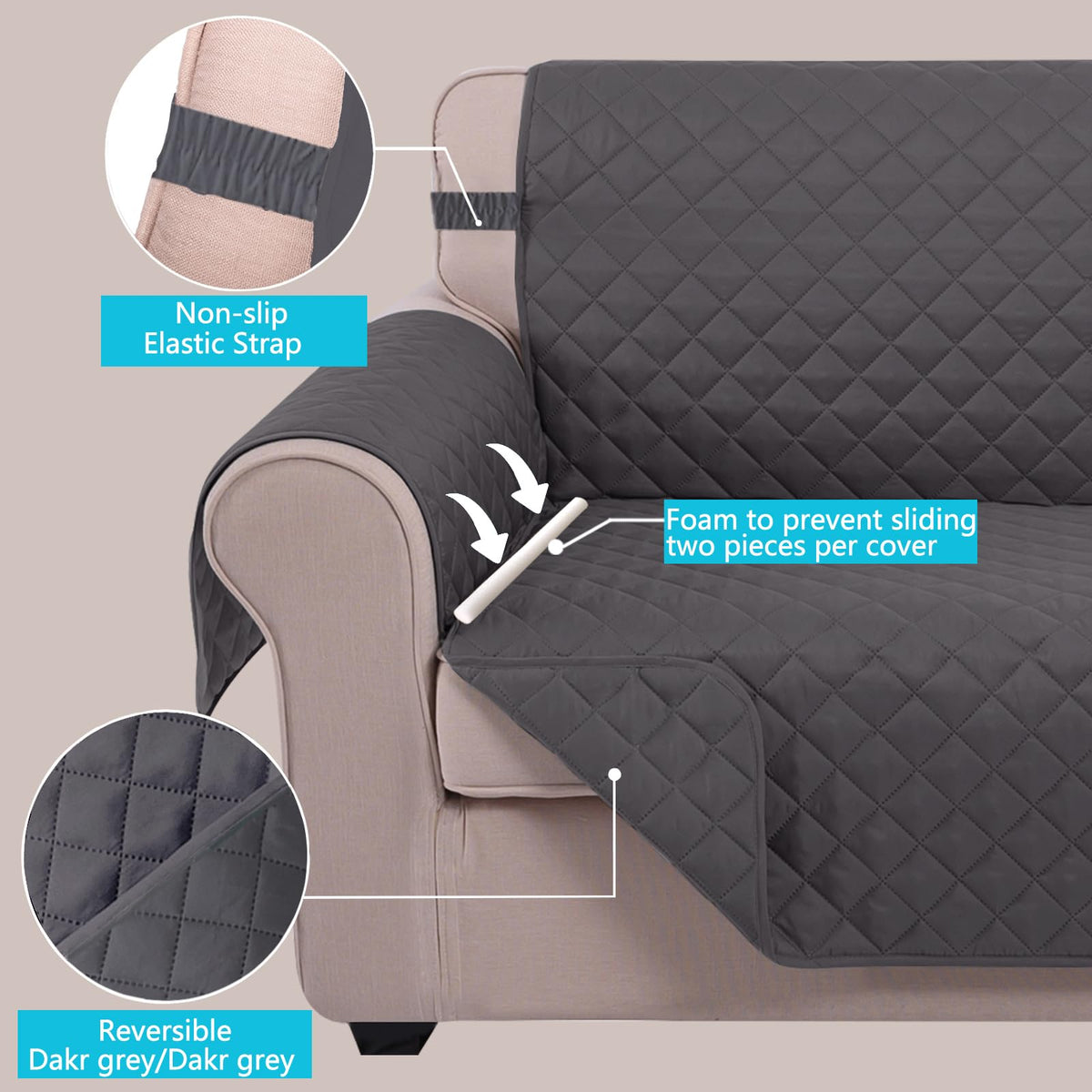 Elastic straps and foam rods keep the U-NICE HOME cover securely in place during daily use.