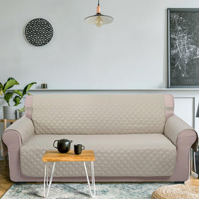 Water-repellent U-NICE HOME sofa cover in beige for spills