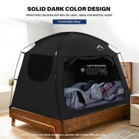 uniHimal bed tent mesh panels offer airflow and privacy