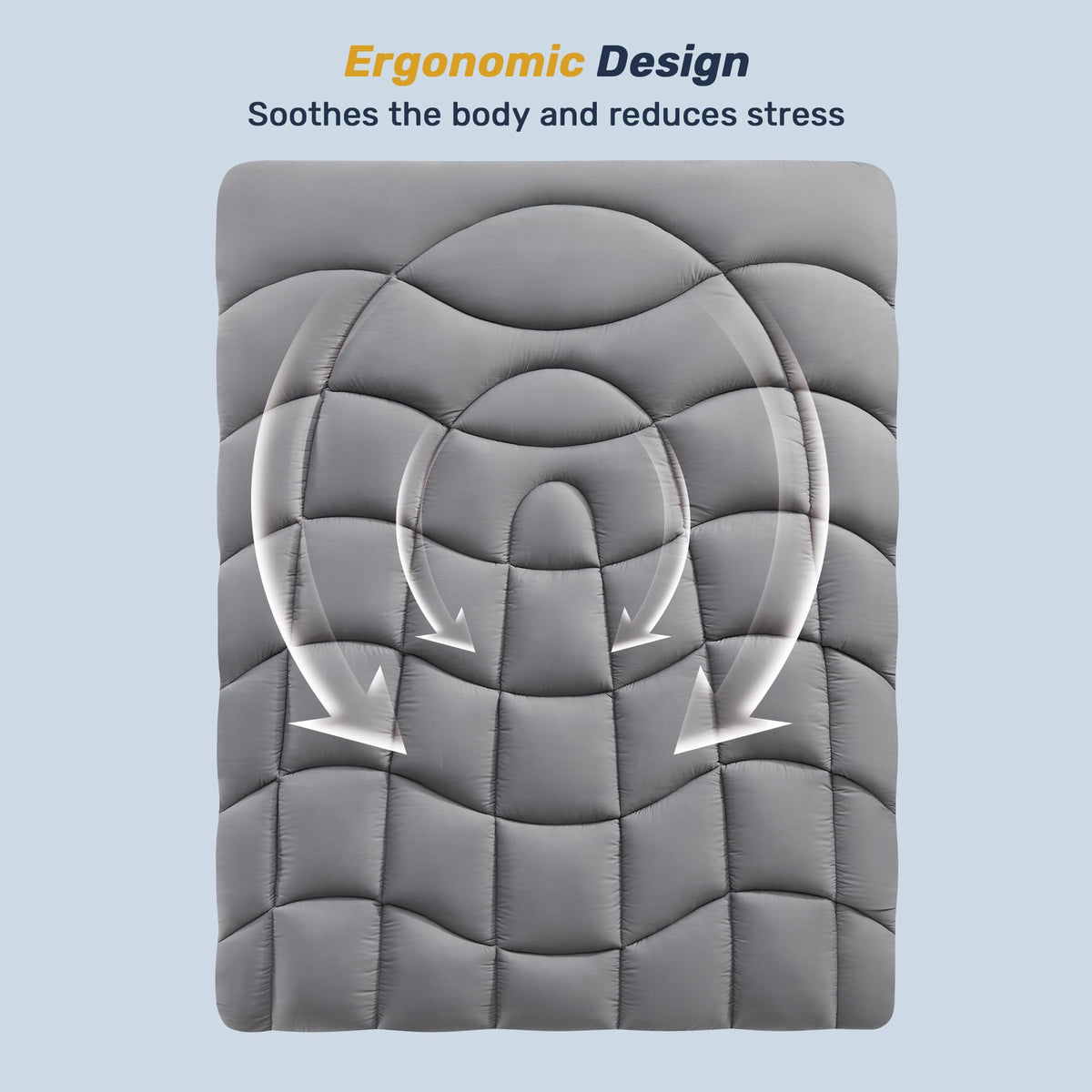 UNIKOME five-layer design provides breathable, plush support for dorm room comfort.