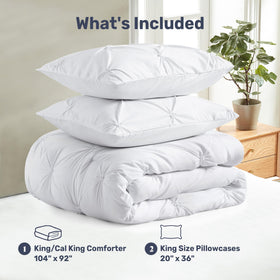 UNIKOME comforter white packaged presentation makes a thoughtful gift.