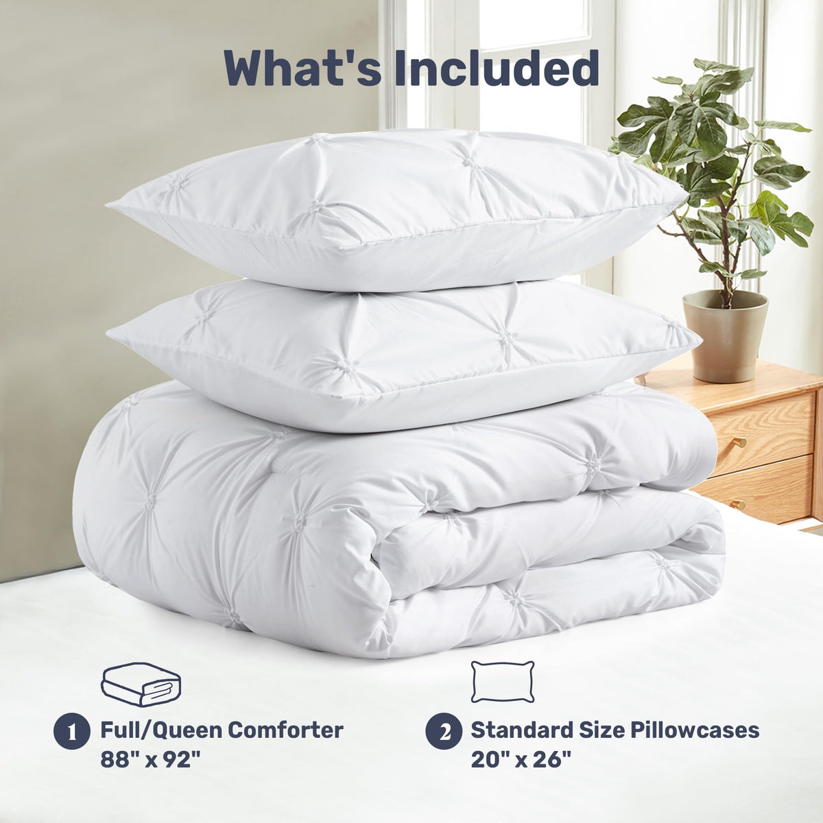 UNIKOME durable stitching helps maintain a tidy look wash after wash.
