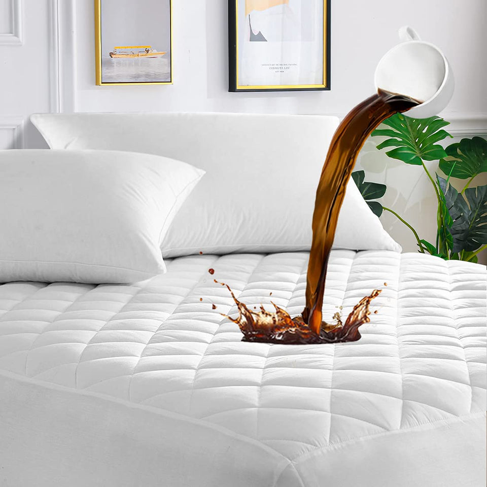 UNILIBRA King Waterproof Mattress Cover protects against spills while remaining comfortable
