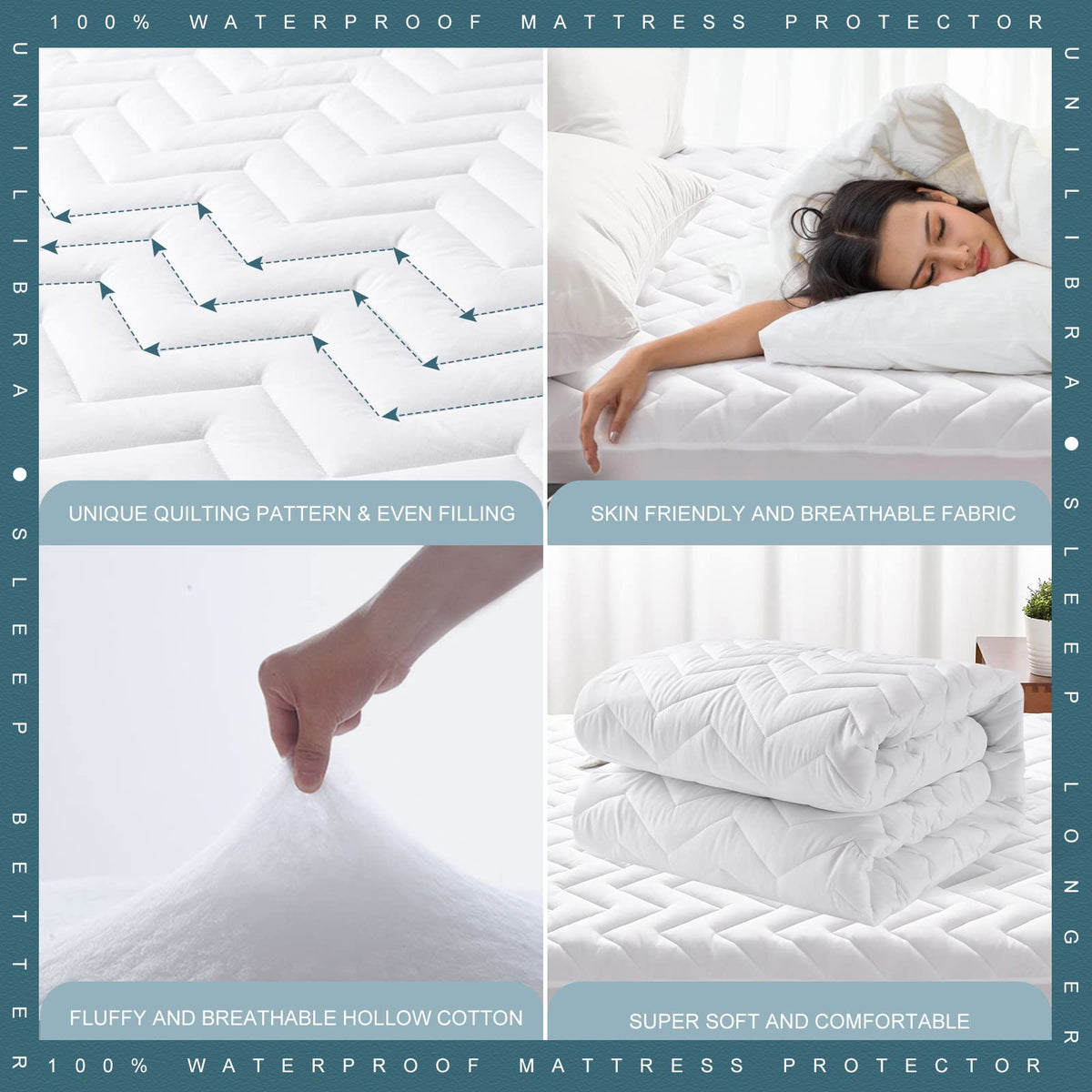 UNILIBRA noiseless surface stays quiet and skin-friendly for babies.