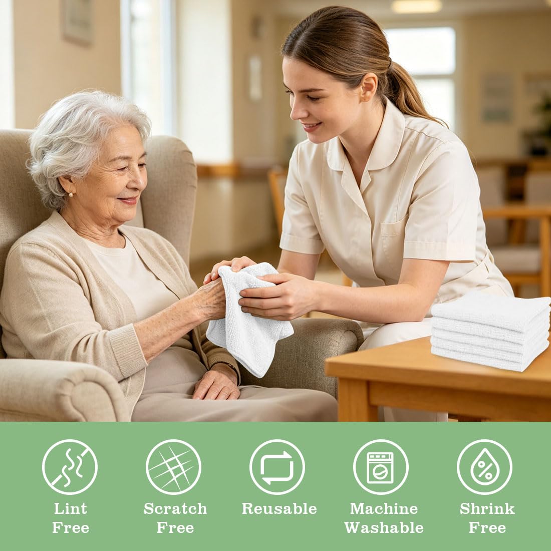 UNIMADE washcloth commercial use hotels spas ideal for high-traffic settings