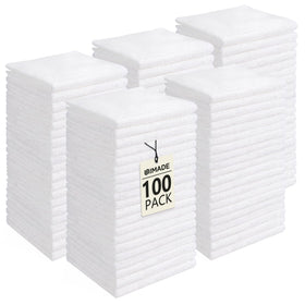 UNIMADE washcloths 100-pack pack shot shows premium microfiber softness.
