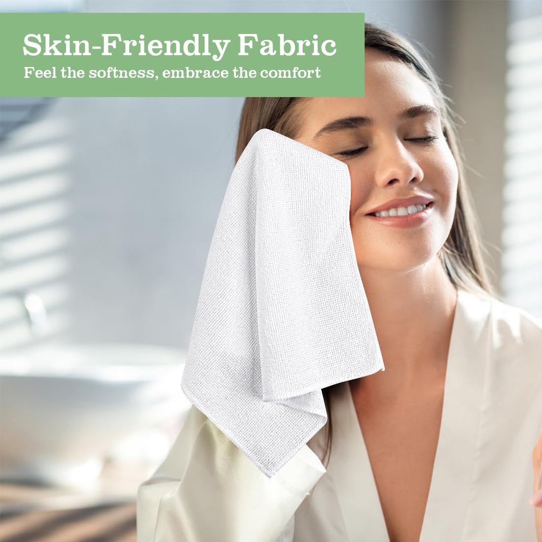 UNIMADE washcloths demonstrate high absorbency for fast moisture pickup.