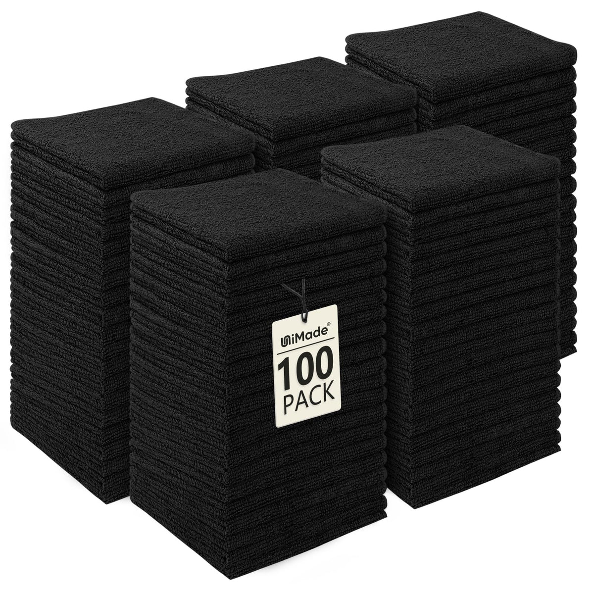 UNIMADE washcloths bulk 100-pack ideal for hotel and spa settings.
