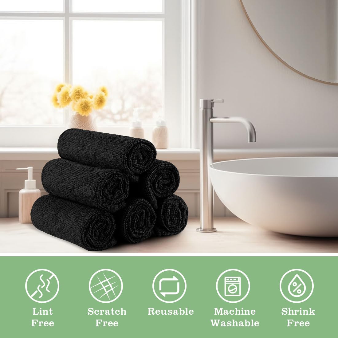 UNIMADE washcloths machine-washable for repeated use in busy facilities.